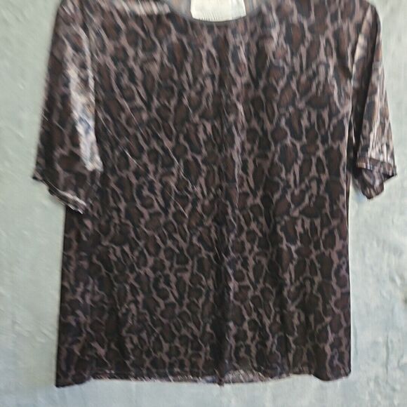 kathie lee collection xl 2 Piece Skirt Top animal print solt velour pullon skirt - Picture 9 of 14